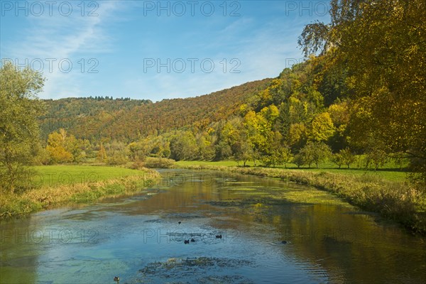 Blautal valley and the Blau river