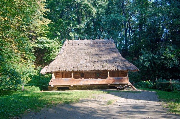 Old Ukrainian log hut