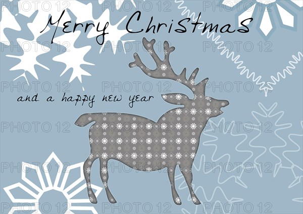 Christmas card 'Merry Christmas and a Happy New Year'