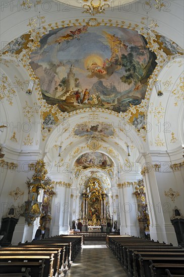 Ceiling frescoes in the church