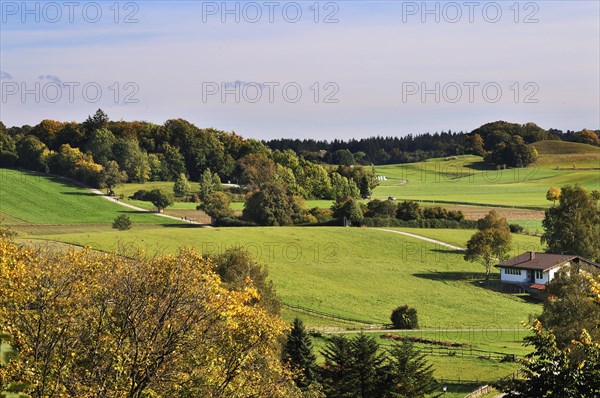 View of the fields and woods of Andechs