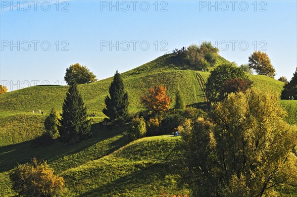 Olympiaberg hill with tourists