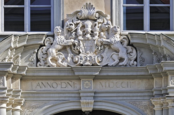 Crest above the entrance to the mortuary in Eichstaett Cathedral