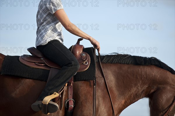 Woman on a Quarter Horse