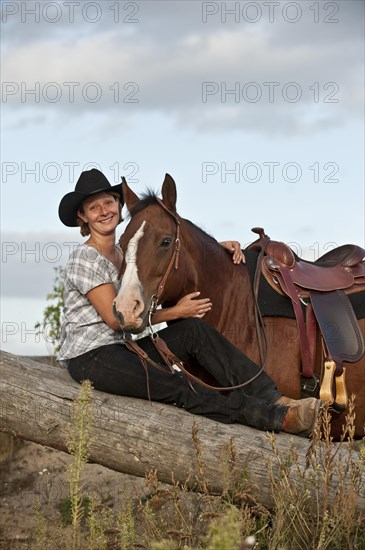 Woman with a Quarter Horse