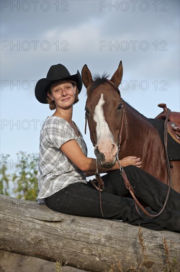 Woman with a Quarter Horse