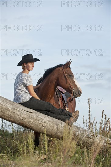 Woman with a Quarter Horse