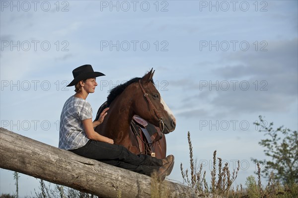 Woman with a Quarter Horse