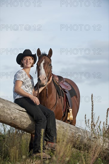 Woman with a Quarter Horse