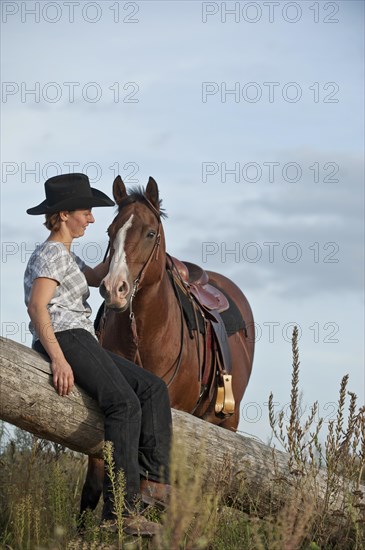 Woman with a Quarter Horse