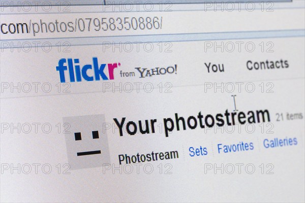 Screenshot of Flickr website