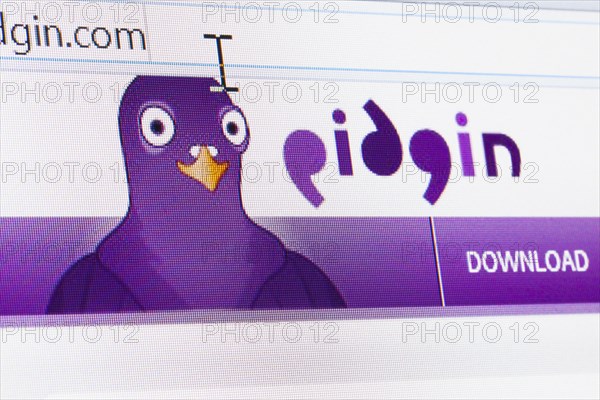 Screenshot of the Pidgin homepage