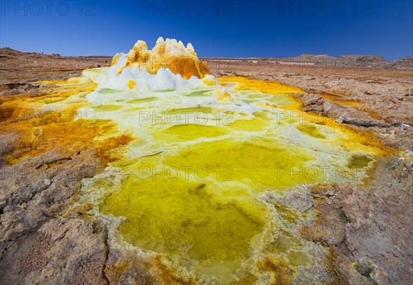 Landscape shaped by hydro-thermal activity at the Dallol volcano