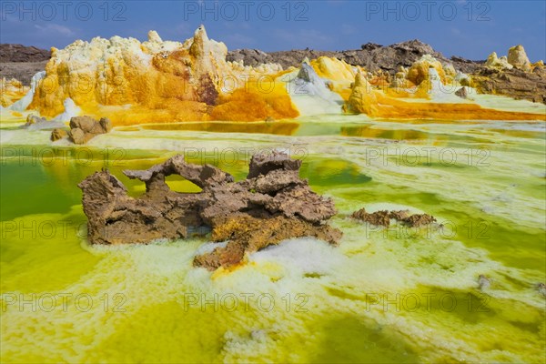 Landscape shaped by hydro-thermal activity at the Dallol volcano