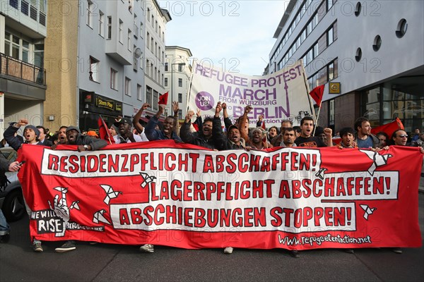 Protest of refugees in Berlin