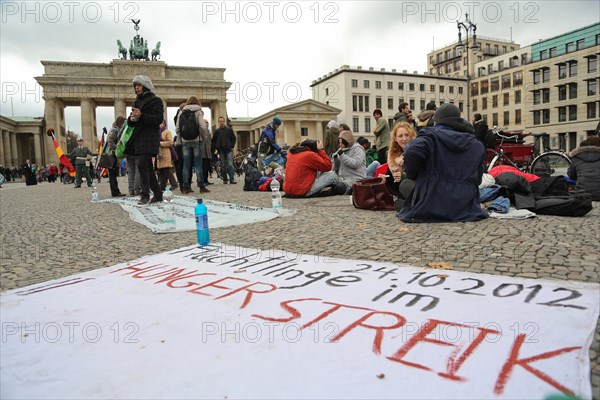 Hunger strike of refugees for a deportation moratorium