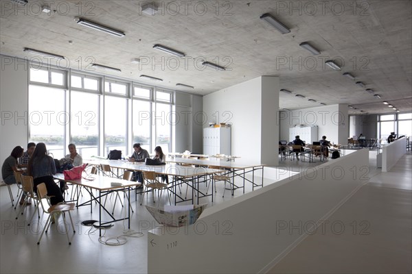 Workspaces with windows overlooking the harbor