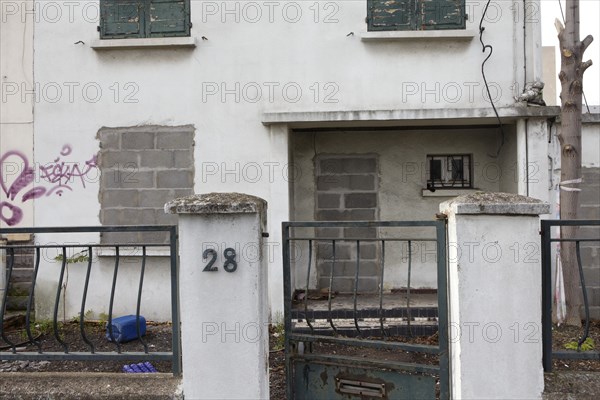 Blocked off window and door