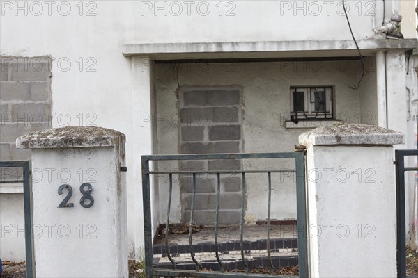 Blocked off window and door