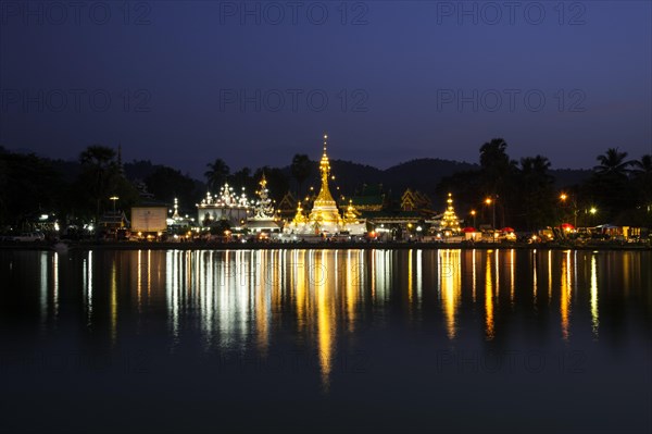 Pagoda or Chedi at dusk