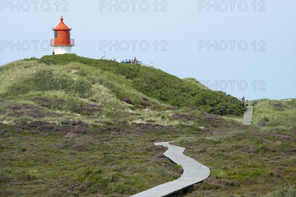 Dunes with cross light and boardwalk