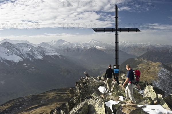 Climbers on Bettmerhorn Mountain