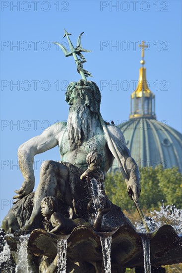 Neptune Fountain on Alexanderplatz square