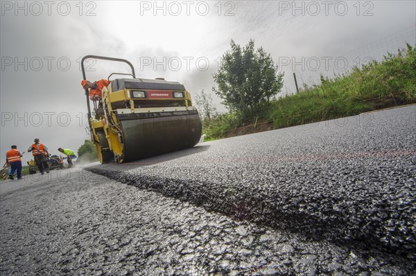 Highway construction site