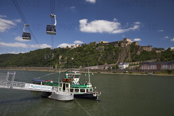 The Ropeway and a jetty on the Rhine river