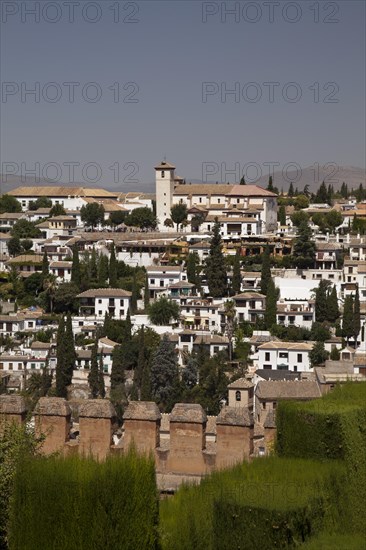 View of Albayzin district as seen from the Alhambra