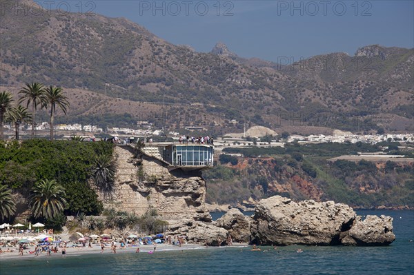 Coast with the observation deck of Balcon de Europa