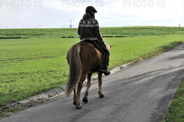 Woman on horseback