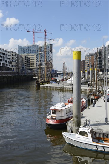 Ships are moored in the Tall Ship Harbour