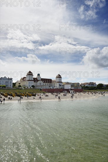 Beach and the Kurhaus spa building