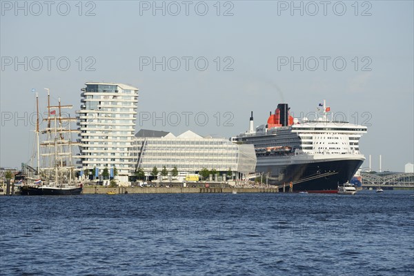 RMS Queen Mary 2 visiting during Hamburg Cruise Days in the Port of Hamburg