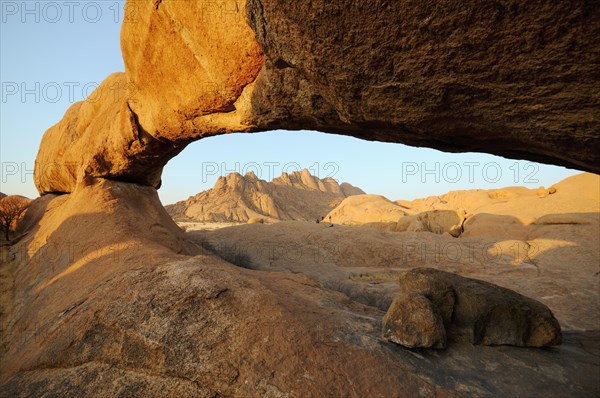 The Bridge rock formation in the evening sun