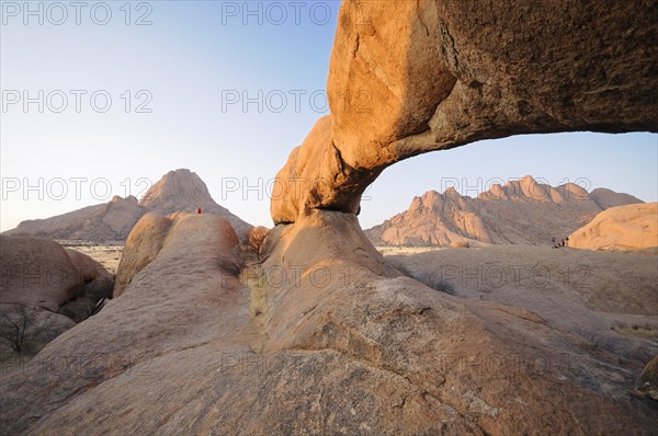 The Bridge rock formation in the evening sun