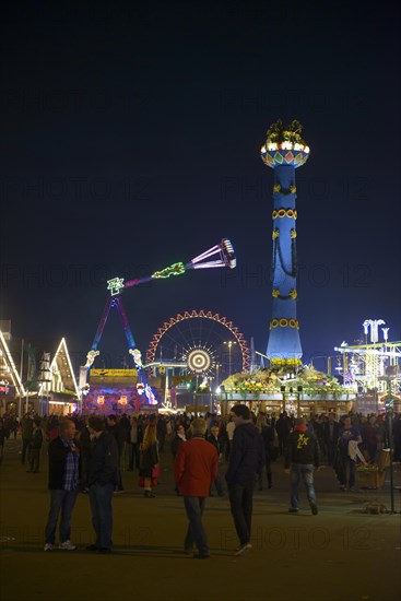 View of the Cannstatter Volksfest fair