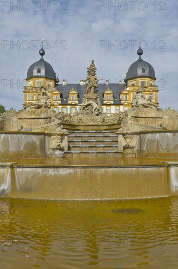Schloss Seehof palace with water cascades