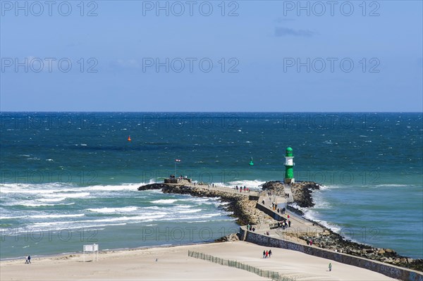 View on the western pier of Warnemunde