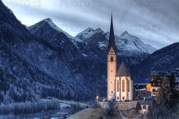 Church in Heiligenblut on Grossglockner Mountain