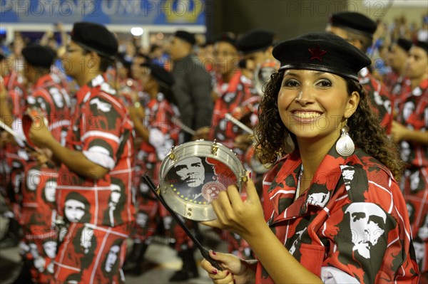 Young woman wearing a Che Guevara costume