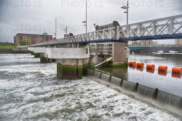 Weir on tidal river