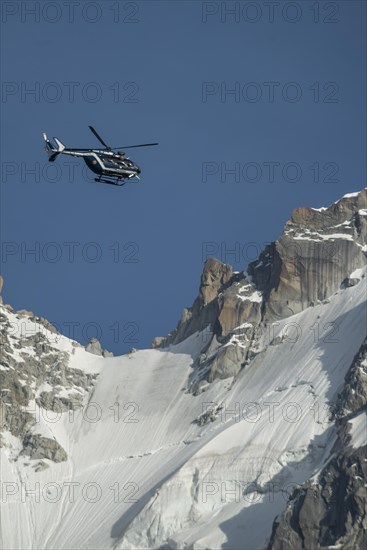 Helicopter of the Gendarmerie in flight