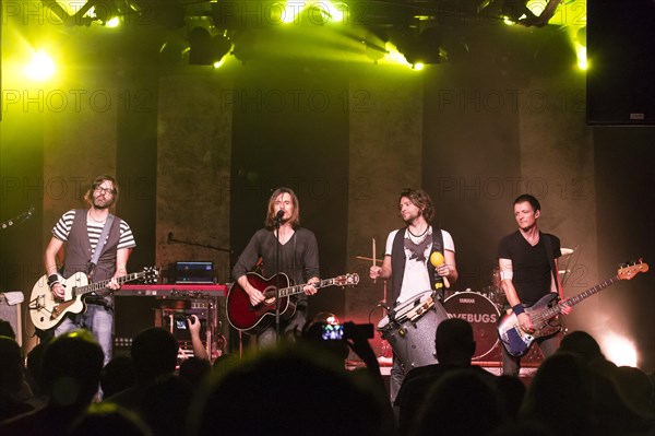 Swiss pop band Lovebugs performing live in the Schueuer concert hall