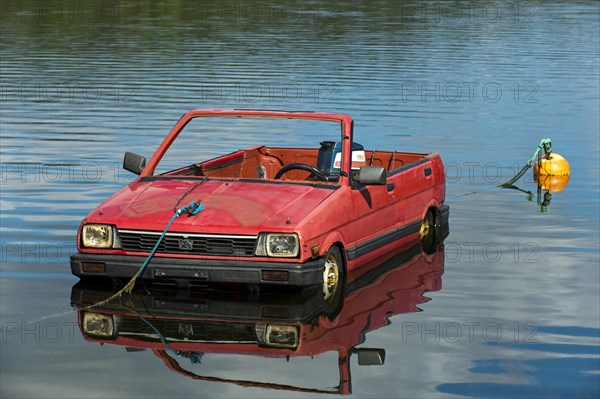 Subaru car turned into a boat