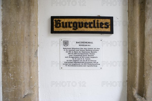 Sign 'Burgverlies'