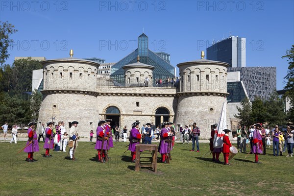 Soldiers during live role-playing or ReenLarpment