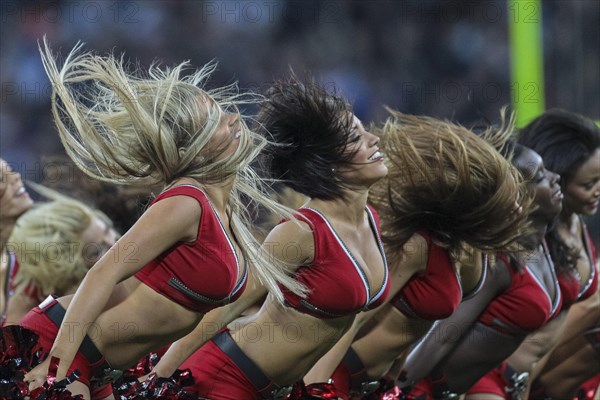 Cheerleaders of the Tampa Bay Buccaneers dance during the NFL International game between the Tampa Bay Buccaneers and the Chicago Bears on October 23