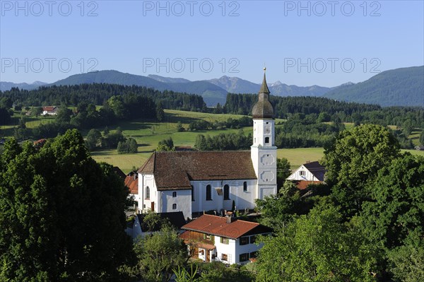 Bad Bayersoien with the Parish Church of St. George